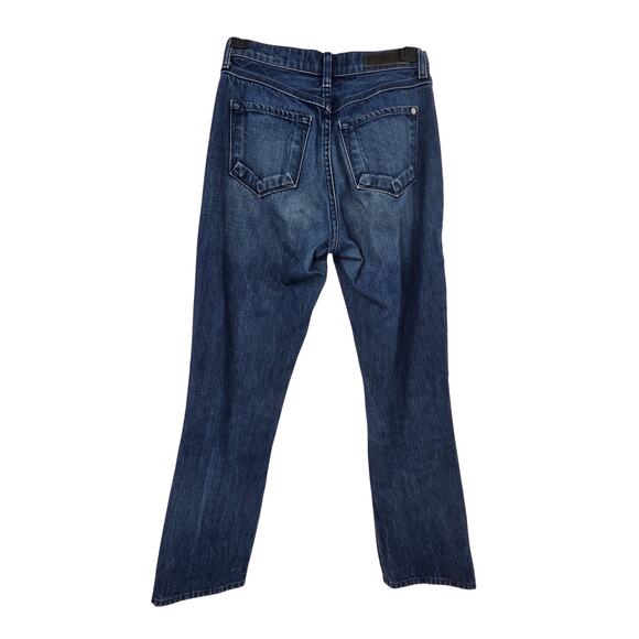 BALDWIN SZ 25 BLUE THERESE CUT 421 HIGH RISE CLASSIC STRAIGHT COTTON JEANS - Picture 2 of 8